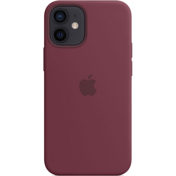 Чехол Silicone Case для iPhone 12 mini марсала