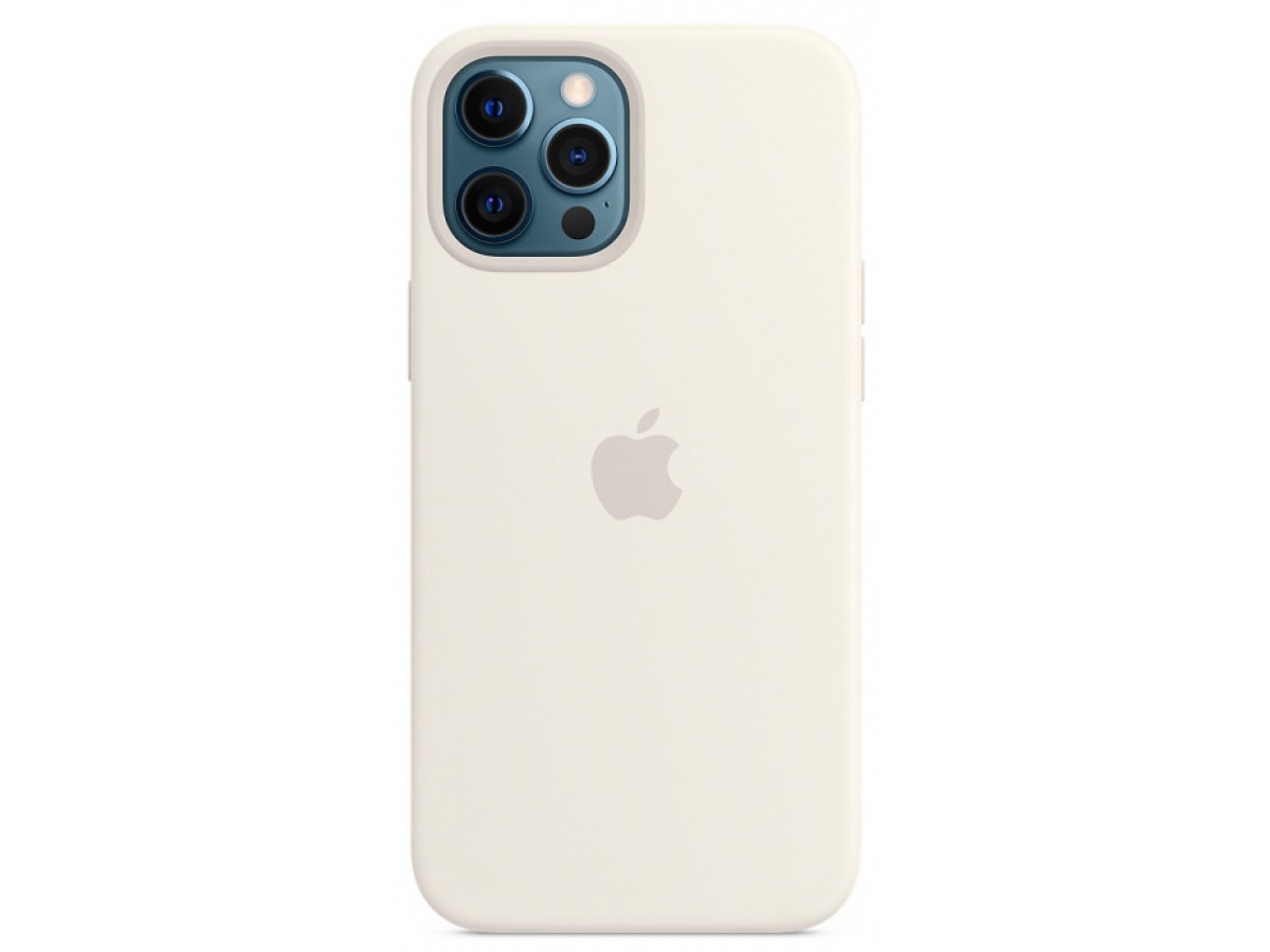 Чехол Silicone Case для iPhone 12/12 Pro белый в Тюмени