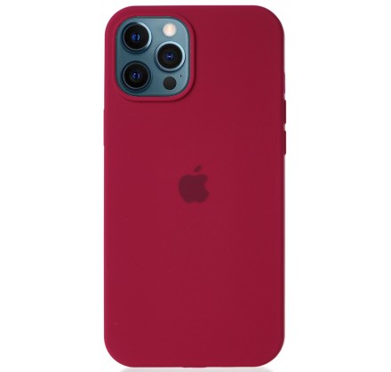 Чехол Silicone Case для iPhone 12 Pro Max малиновый
