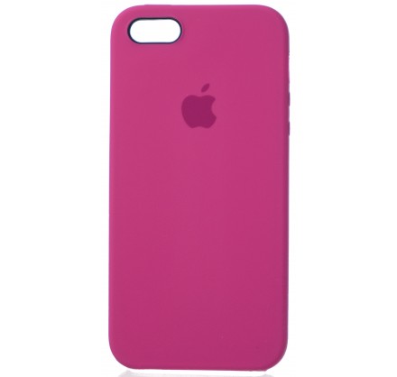 Чехол Silicone Case для iPhone 5/5s/SE темно-розовый