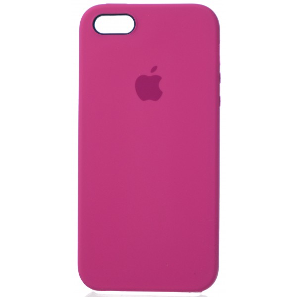 Чехол Silicone Case для iPhone 5/5s/SE темно-розовый