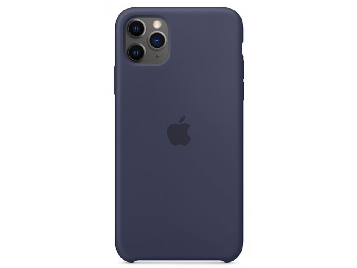 Чехол Silicone Case для iPhone 11 Pro темно-синий в Тюмени