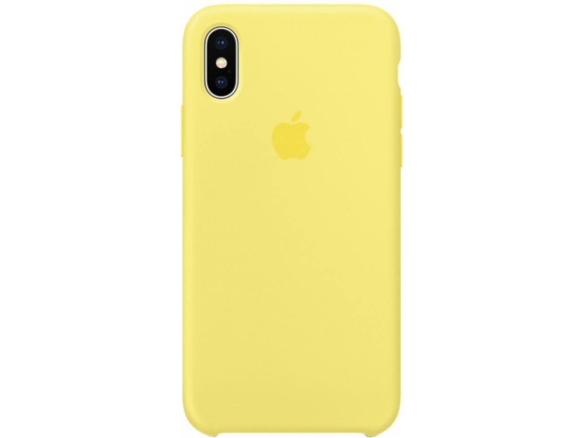 Чехол Silicone Case для iPhone Xs Max желтый