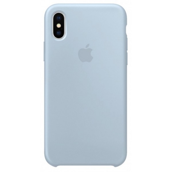 Чехол Silicone Case для iPhone X/Xs светло голубой