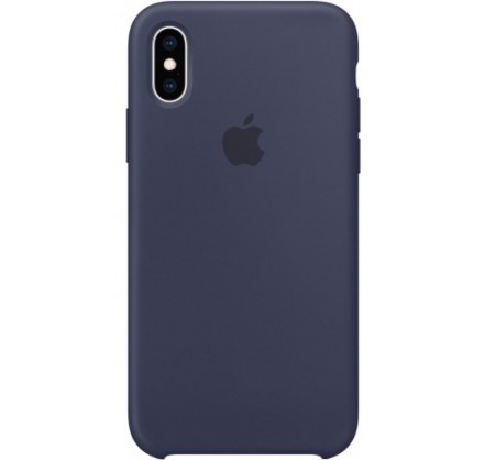Чехол Silicone Case для iPhone X/Xs темно-синий