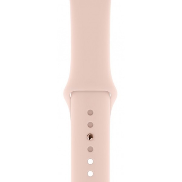 Apple Watch Series 5, 40 мм, корпус из алюминия золотого цвета, спортивный ремешок цвета (розовый песок)