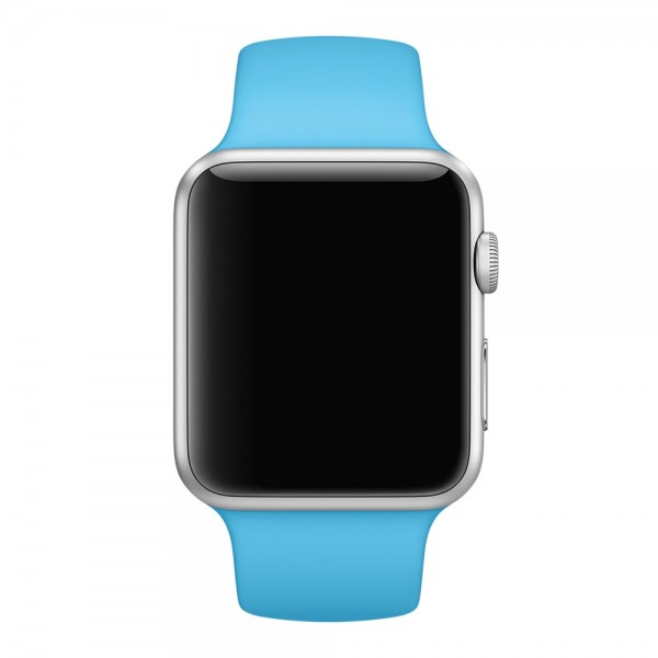 Силиконовый ремешок Apple Watch 42/44мм голубой