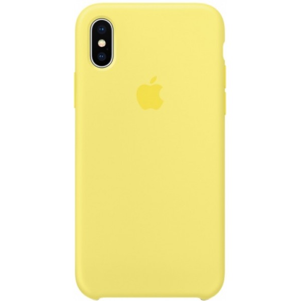 Чехол Silicone Case качество Lux для iPhone X/Xs желтый