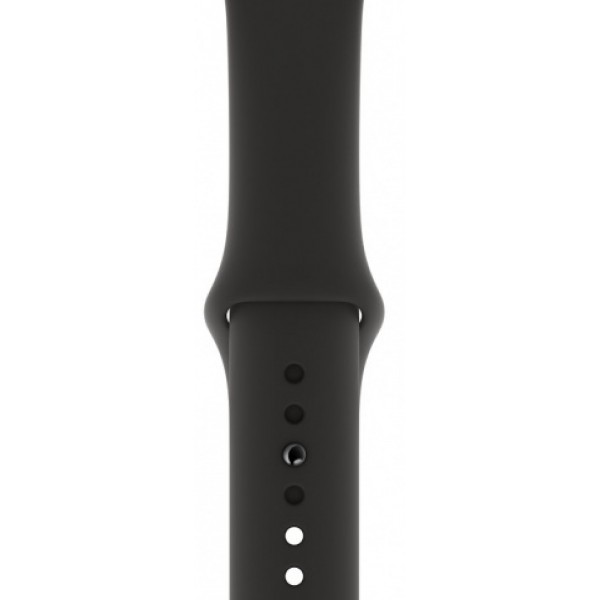 Apple Watch Series 5, 44 мм, корпус из алюминия цвета «серый космос», спортивный ремешок черного цвета