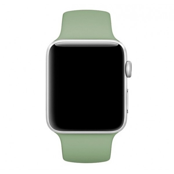 Силиконовый ремешок Apple Watch 42/44мм светло-зеленый
