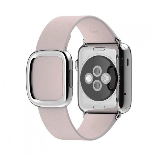 Ремешок кожаный Apple Watch 42/44мм Modern Buckle (розовый)