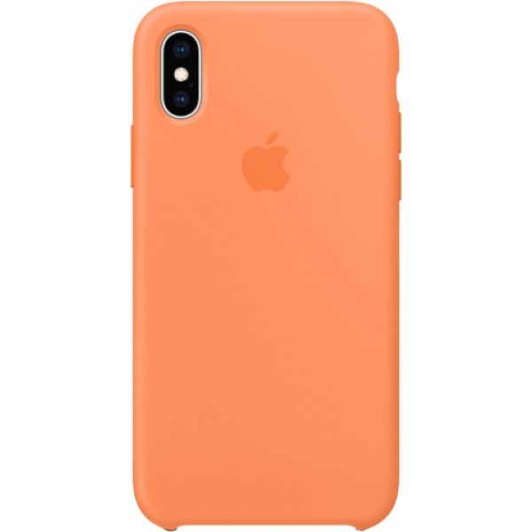 Чехол Silicone Case качество Lux для iPhone X/Xs оранжевый