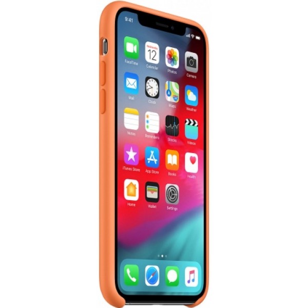 Чехол Silicone Case качество Lux для iPhone X/Xs оранжевый