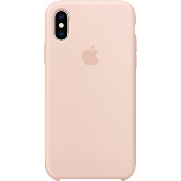 Чехол Silicone Case качество Lux для iPhone X/Xs светло-розовый
