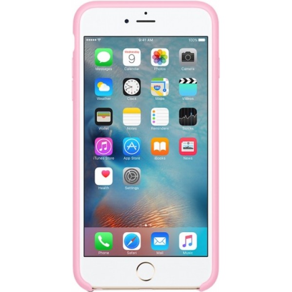 Чехол Silicone Case качество Lux для iPhone 6 Plus/6s Plus розовый