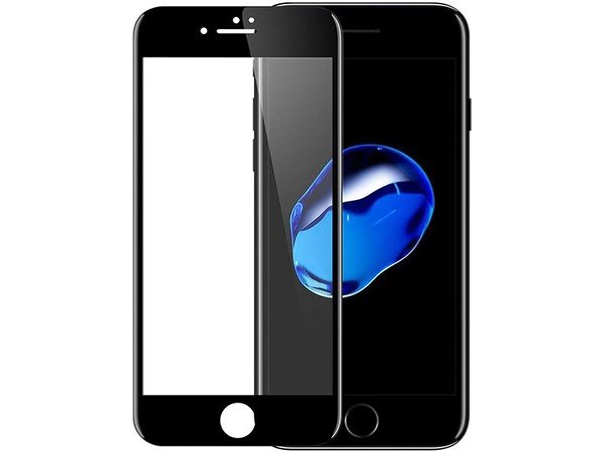 Стекло защитное iPhone 7/8/SE 2020 (3D) черное в Тюмени