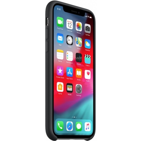 Чехол Silicone Case качество Lux для iPhone Xs Max черный