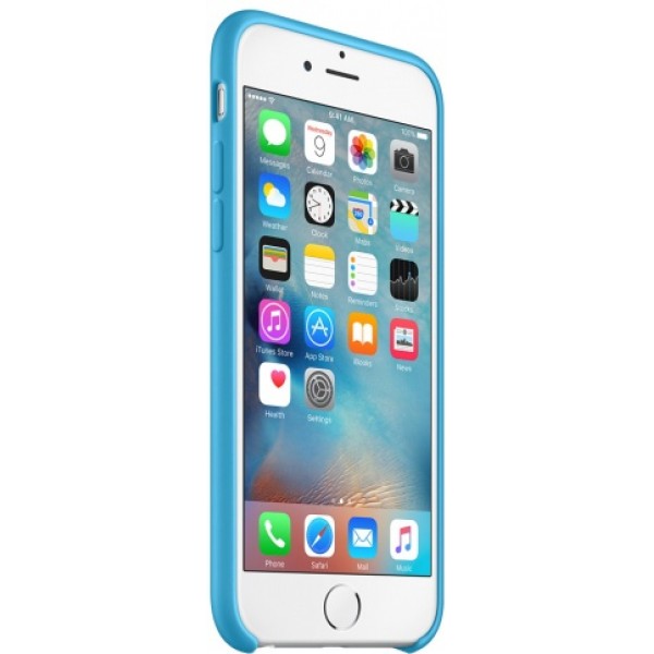 Чехол Silicone Case качество Lux для iPhone 6/6s голубой