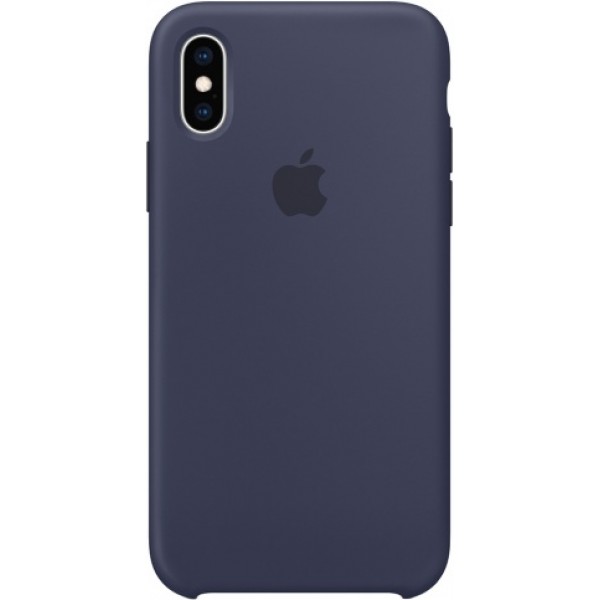 Чехол Silicone Case качество Lux для iPhone X/Xs темно-синий