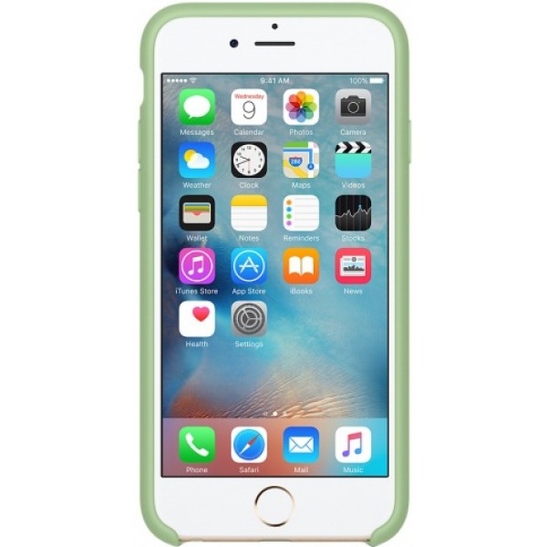 Чехол Silicone Case качество Lux для iPhone 6/6s зеленый