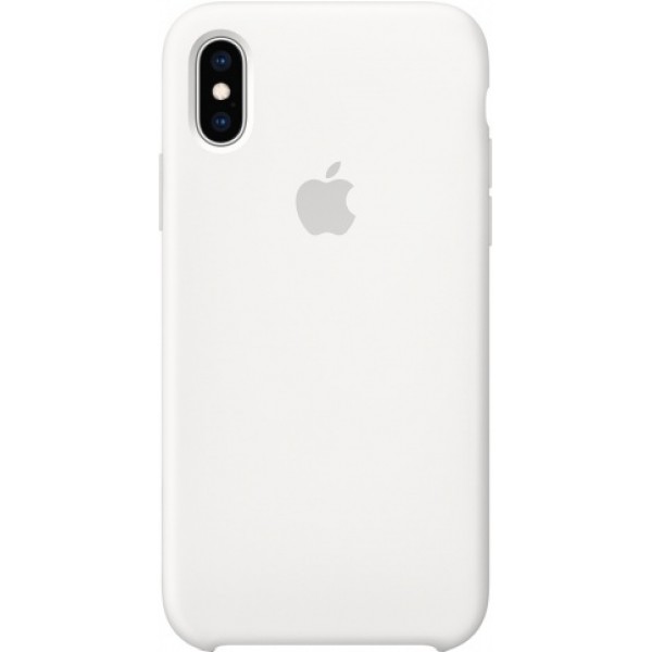 Чехол Silicone Case качество Lux для iPhone X/Xs белый