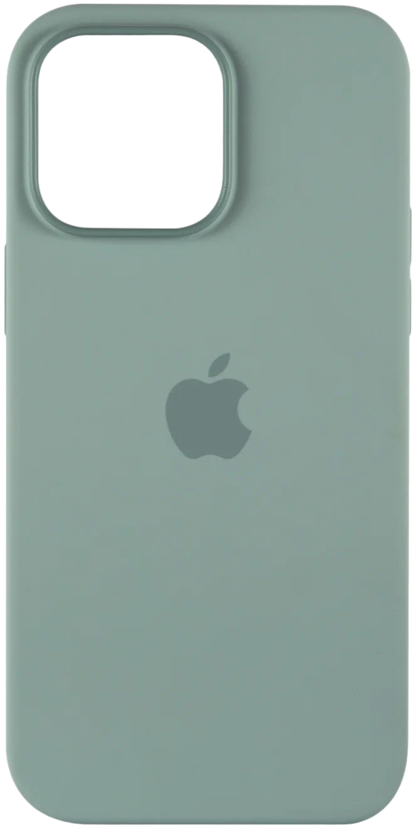 Чехол Silicone Case для iPhone 14 Pro Max серо-голубой в Тюмени