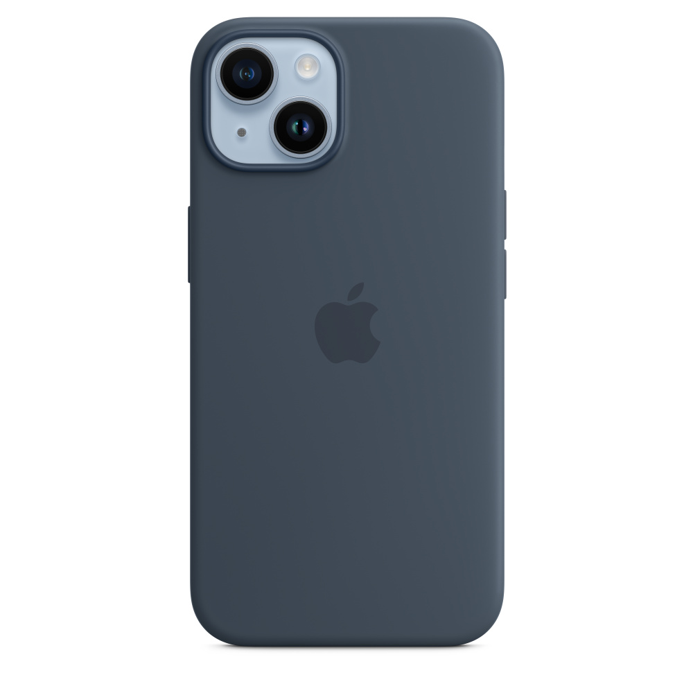 Чехол Silicone Case magsafe качество Lux для iPhone 14 Plus синий шторм в Тюмени