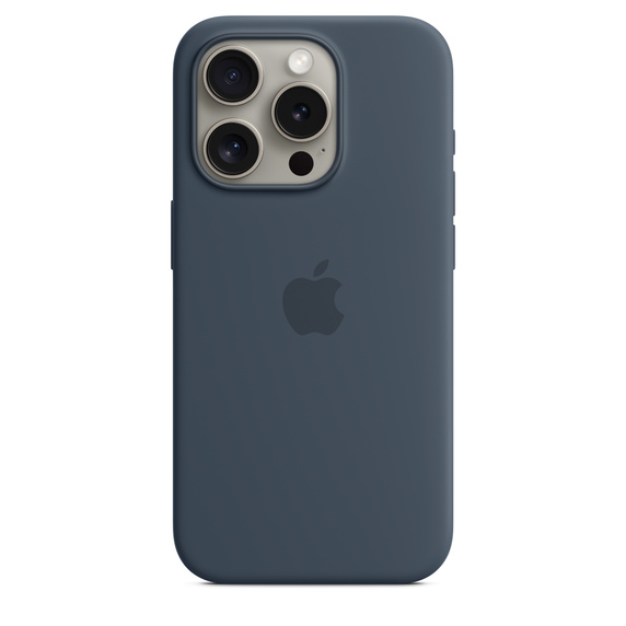 Чехол Silicone Case magsafe качество Lux для iPhone 15 Pro Max синий шторм в Тюмени