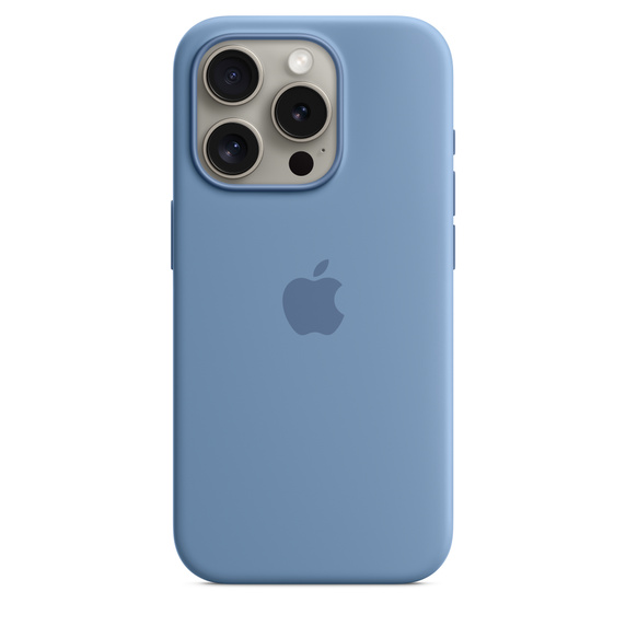 Чехол Silicone Case magsafe качество Lux для iPhone 15 Pro Max зимний синий