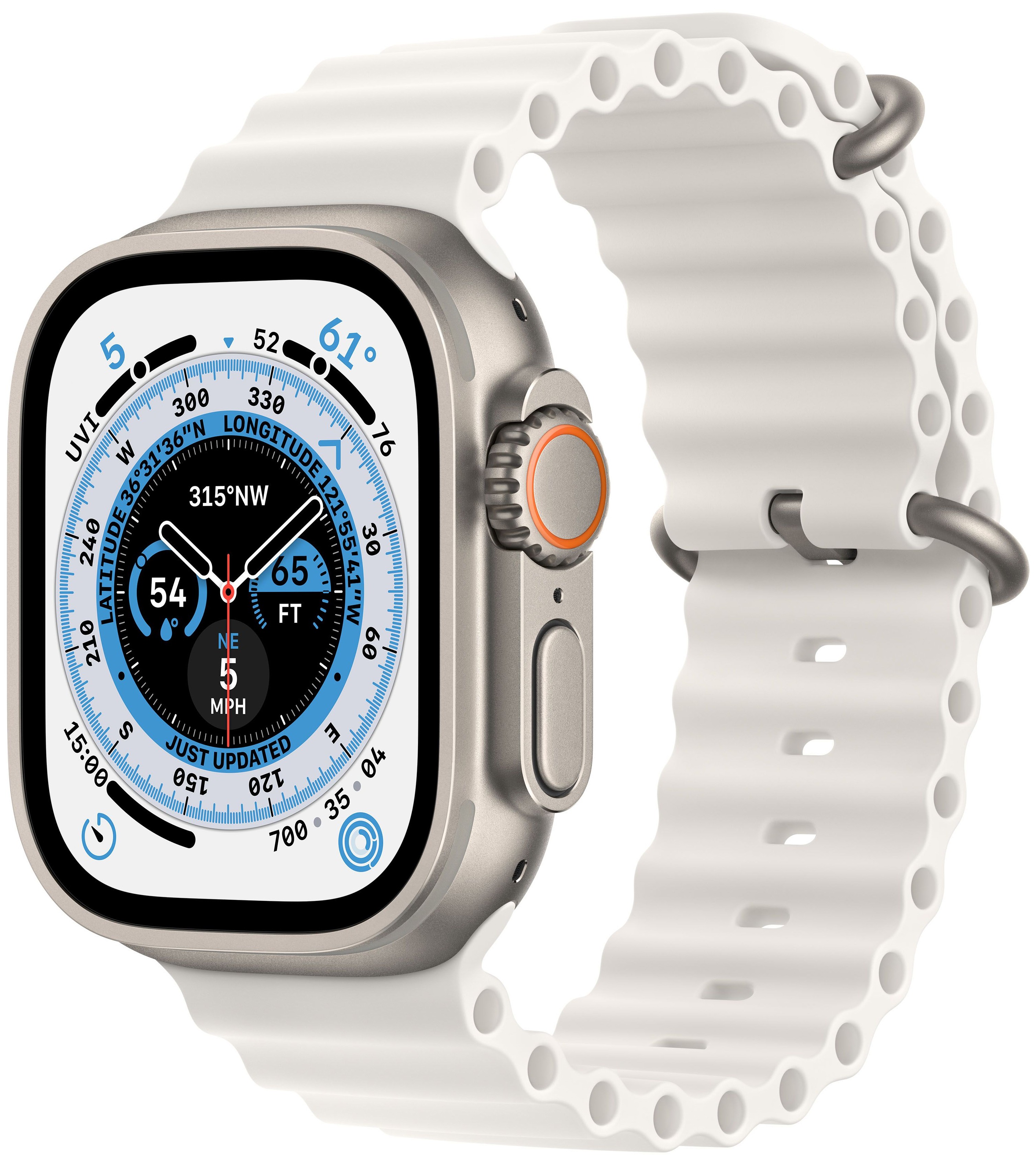 Apple Watch Ultra GPS + Cellular 49 мм корпус из титана ремешок Ocean белого цвета в Тюмени