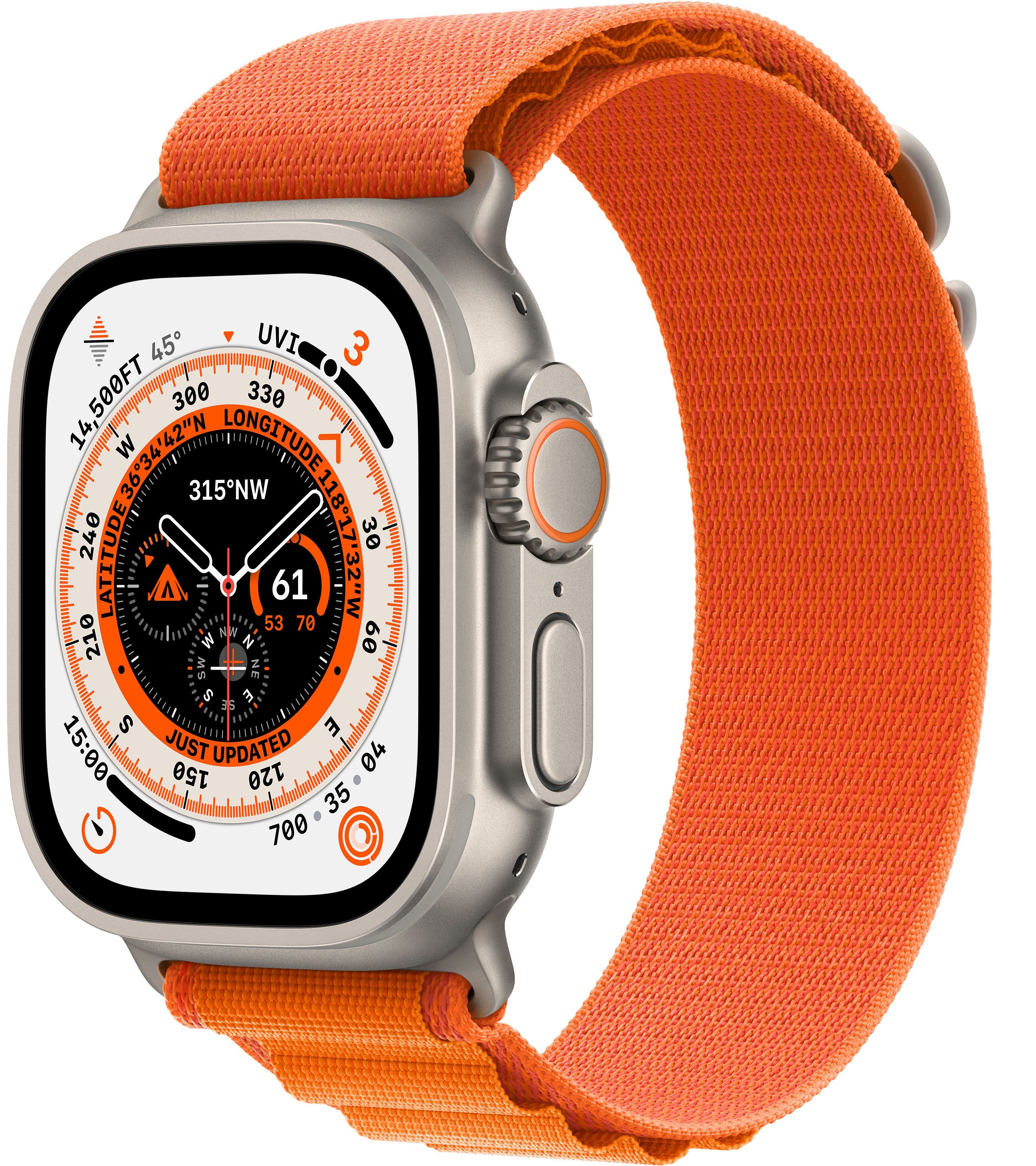 Apple Watch Ultra GPS + Cellular 49 мм корпус из титана ремешок Alpine оранжевого цвета в Тюмени