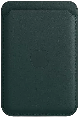 Чехол Lux Leather Wallet Apple MagSafe для iPhone зелёный лес