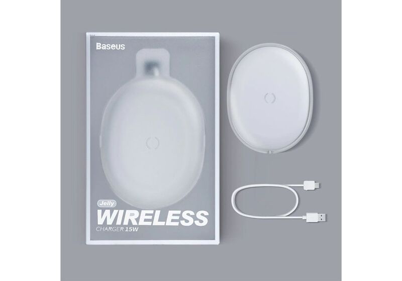 Беспроводное зарядное устройство Baseus Jelly wireless charger 15W белое