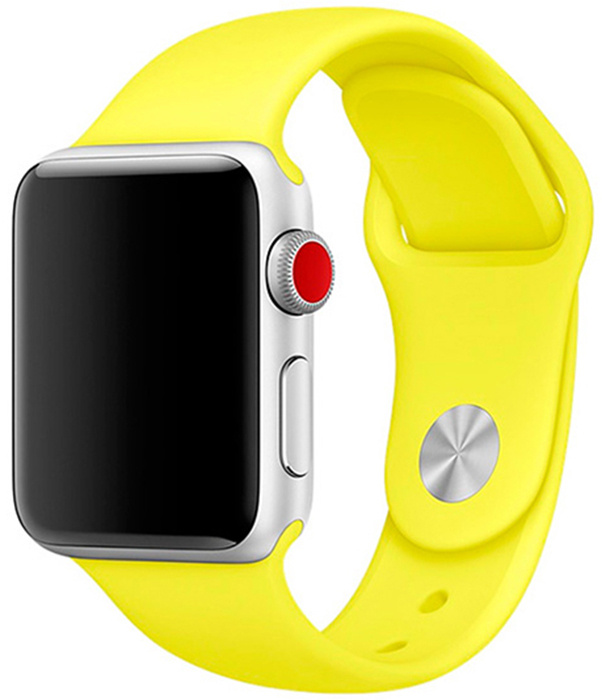 Силиконовый ремешок Apple Watch 42/44мм желтый