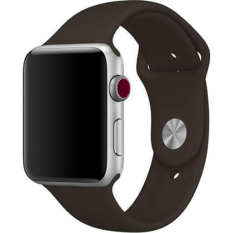 Силиконовый ремешок Apple Watch 42/44мм темно-коричневый