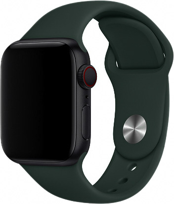 Силиконовый ремешок Apple Watch 42/44мм темно-зеленый в Тюмени
