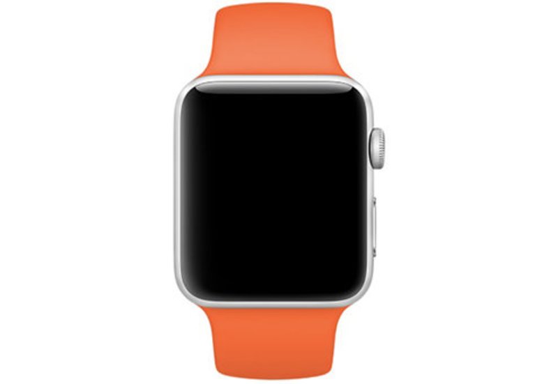 Силиконовый ремешок Apple Watch 42/44мм оранжевый