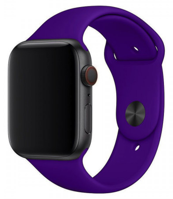 Силиконовый ремешок Apple Watch 42/44мм фиолетовый в Тюмени