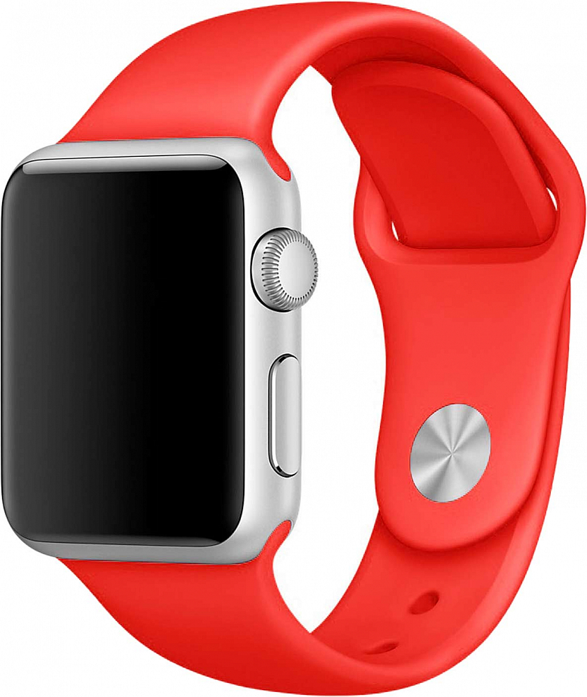 Силиконовый ремешок Apple Watch 38/40мм красный