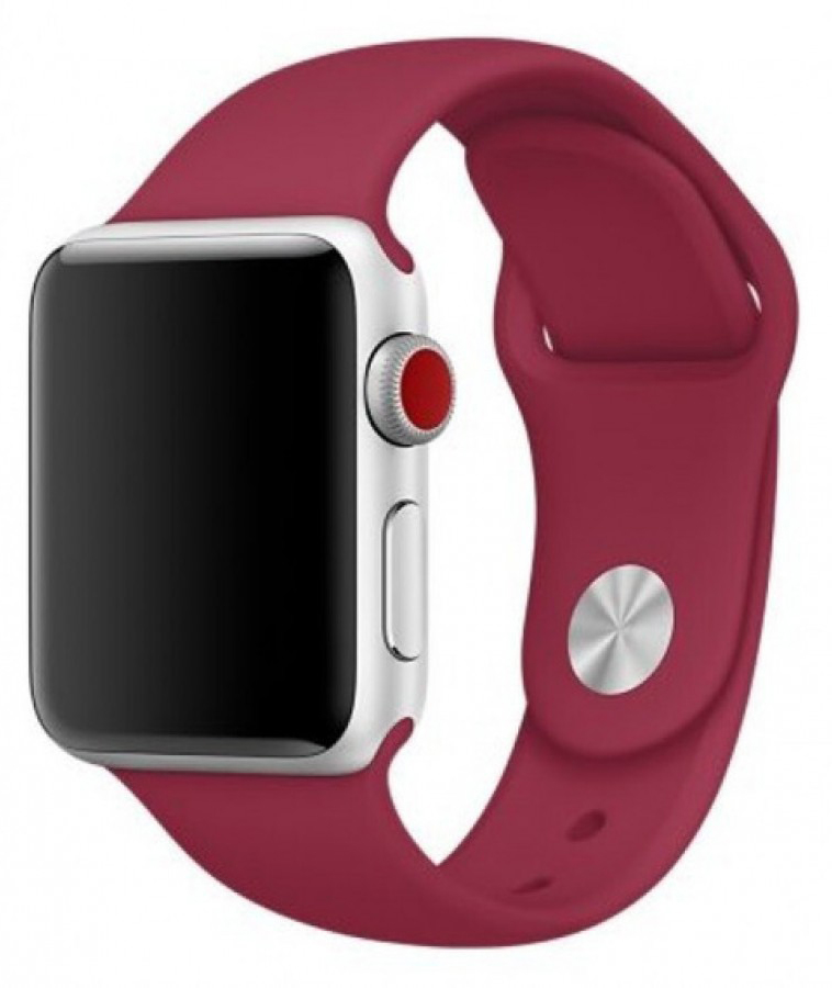 Силиконовый ремешок Apple Watch 38/40мм малиновый 