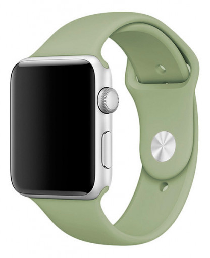 Силиконовый ремешок Apple Watch 42/44мм мятно-зеленый в Тюмени