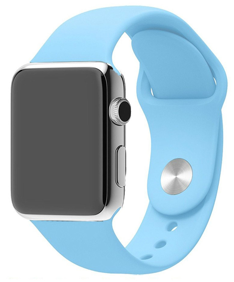 Силиконовый ремешок Apple Watch 38/40мм синее море в Тюмени