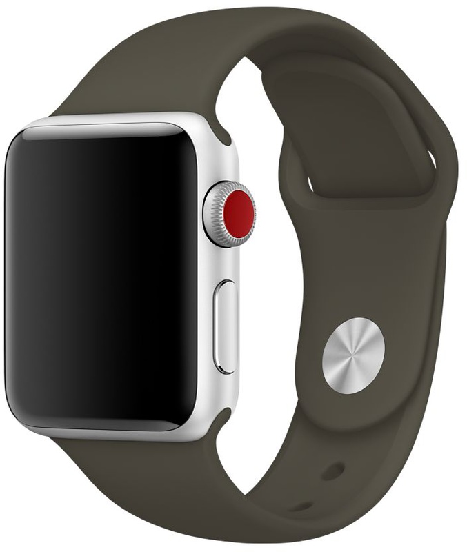 Силиконовый ремешок Apple Watch 42/44мм оливковый