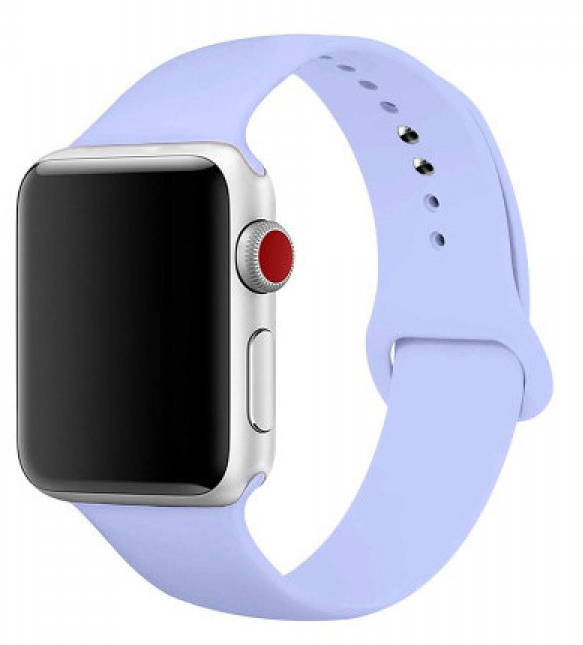 Силиконовый ремешок Apple Watch 42/44мм светло-голубой в Тюмени