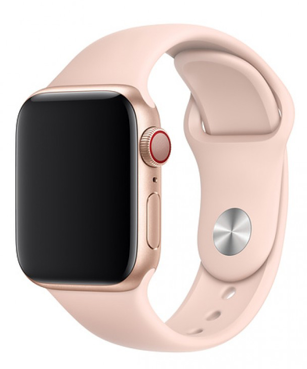 Силиконовый ремешок Apple Watch 42/44мм светло-розовый