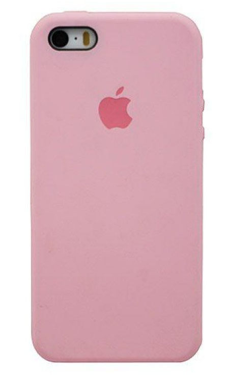 Чехол Silicone Case для iPhone 5/5s/SE розовый в Тюмени