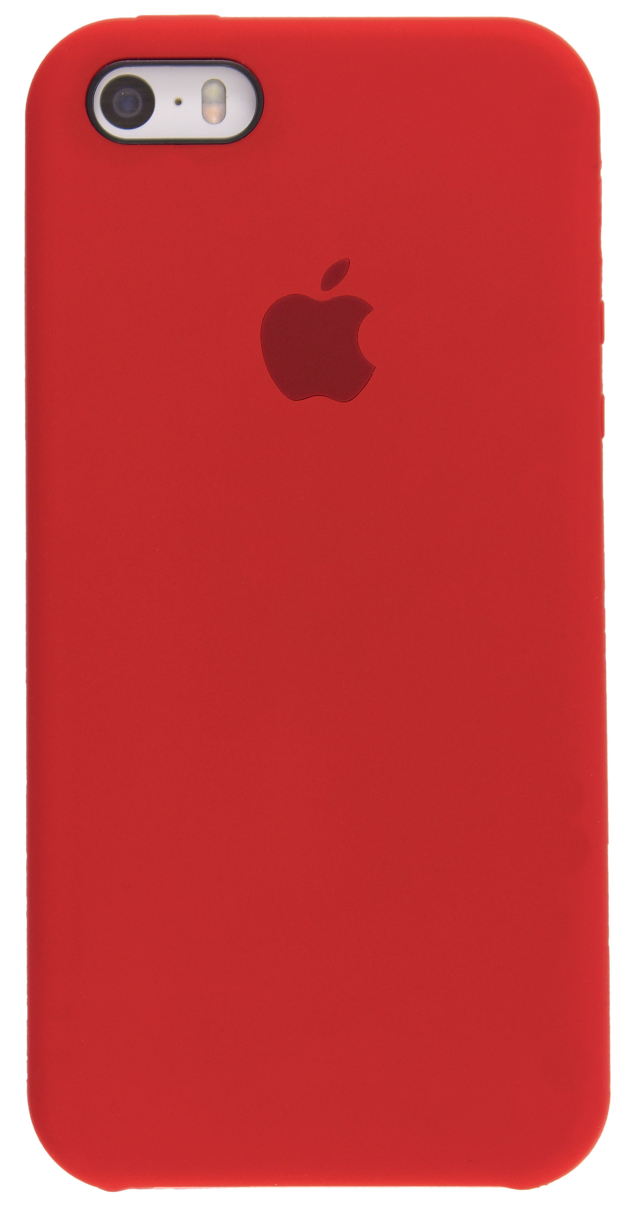 Чехол Silicone Case для iPhone 5/5s/SE красный в Тюмени