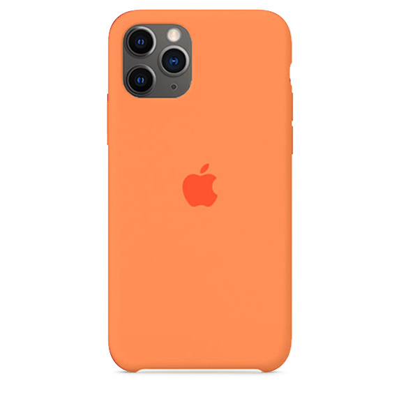 Чехол Silicone Case качество Lux для iPhone 11 Pro Max оранжевый в Тюмени