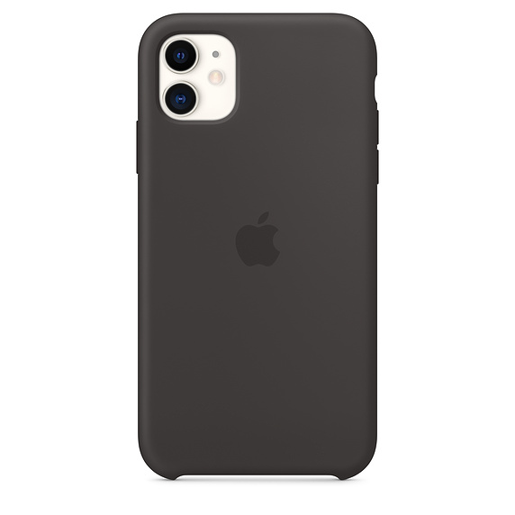 Чехол Silicone Case качество Lux для iPhone 11 черный в Тюмени