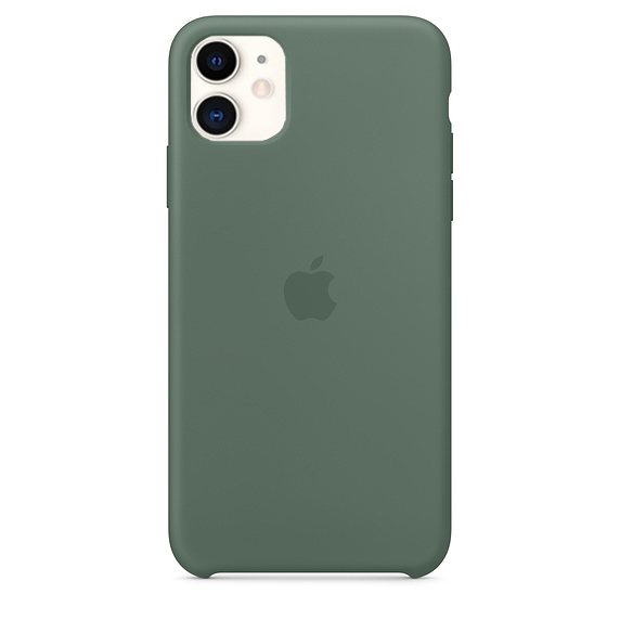 Чехол Silicone Case качество Lux для iPhone 11 темно-зеленый в Тюмени